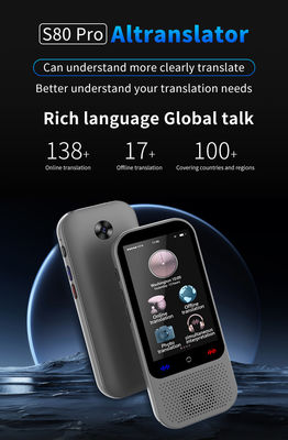 2025 S80PRO Thiết bị dịch ngôn ngữ 138 Ngôn ngữ Voice Portable Online Offline Translation